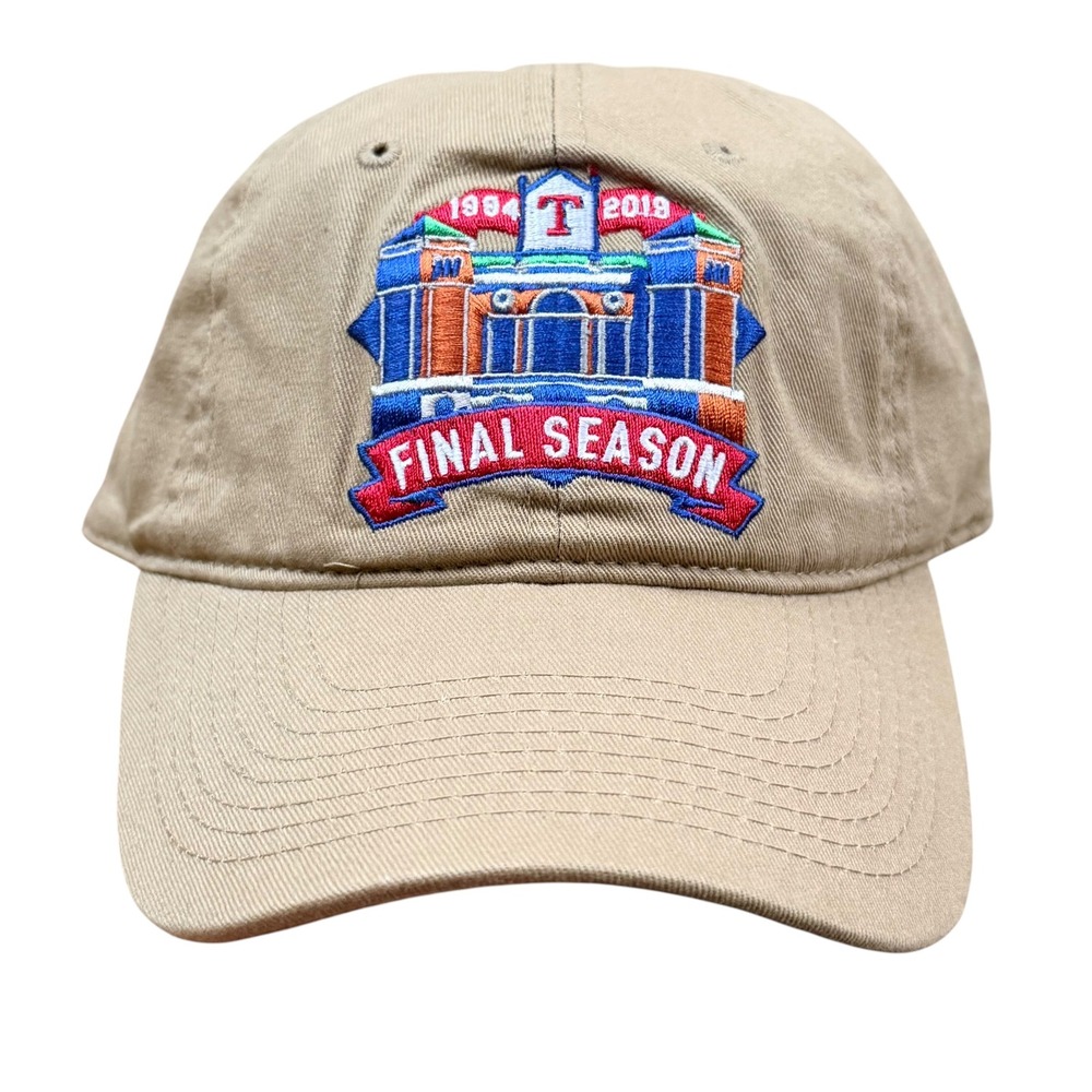 Texas Rangers Final Season 1994-2019 Hat Khaki Tan Sixth Man Promotions MLB Cap
